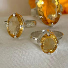 Women's Citrine Rings | Mini Citrine Rings | Mala Elements