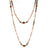 smoky quartz and peach moonstone necklace with rudraksha